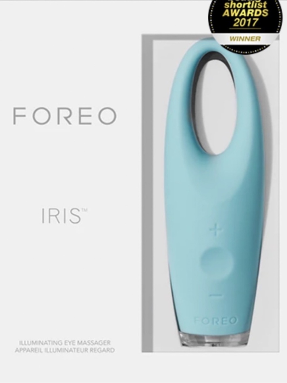 New! FOREO IRIS Illuminating Eye Massager in Light Blue